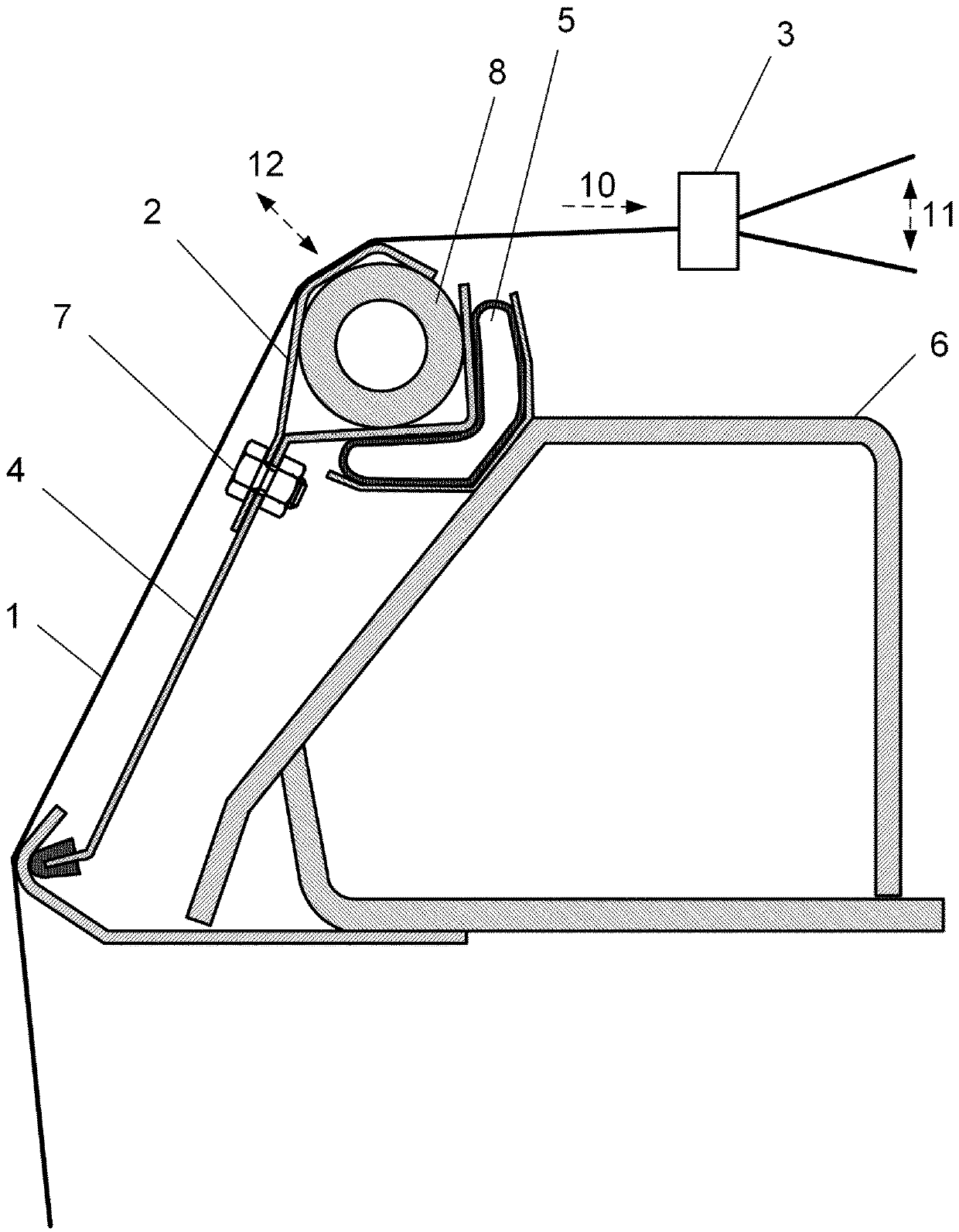 Method and device for changing the dynamic behaviour of a back rest of a weaving machine