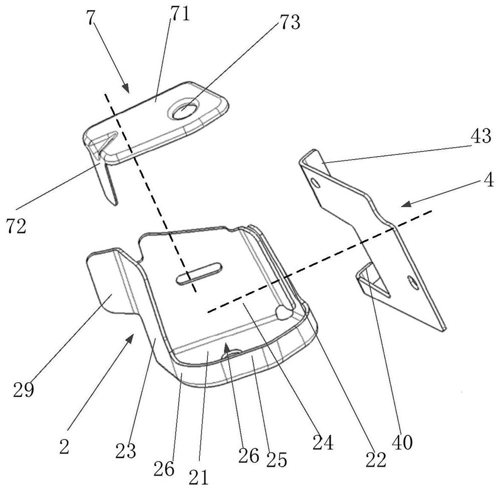 Body end fixing structure of body suspension and vehicle having same