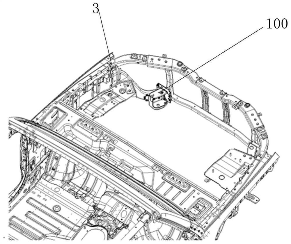 Body end fixing structure of body suspension and vehicle having same