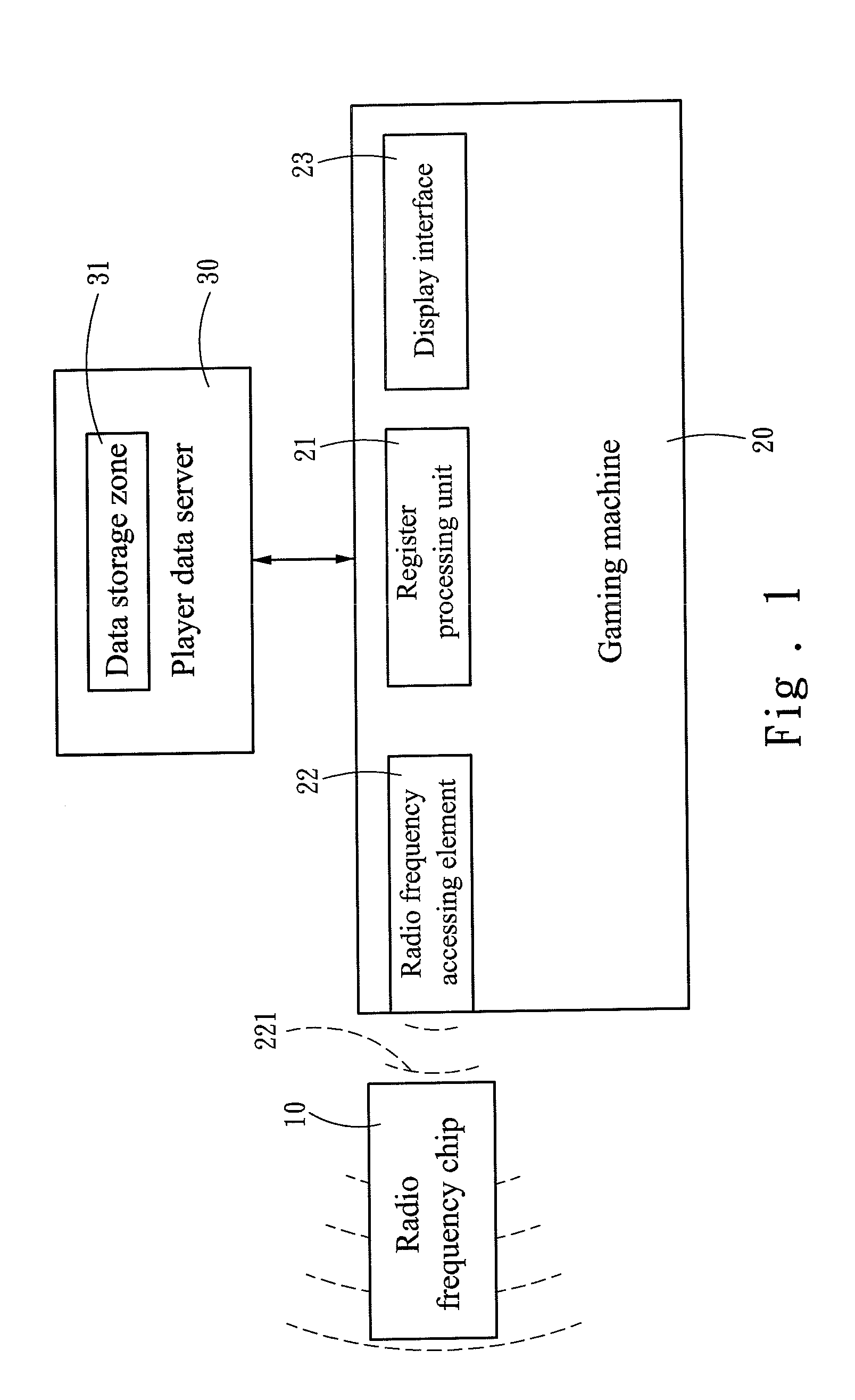 Gaming machine player account identification system