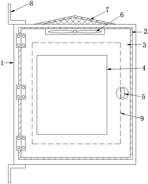 Substation cabinet capable of achieving shock absorption and cooling for computer