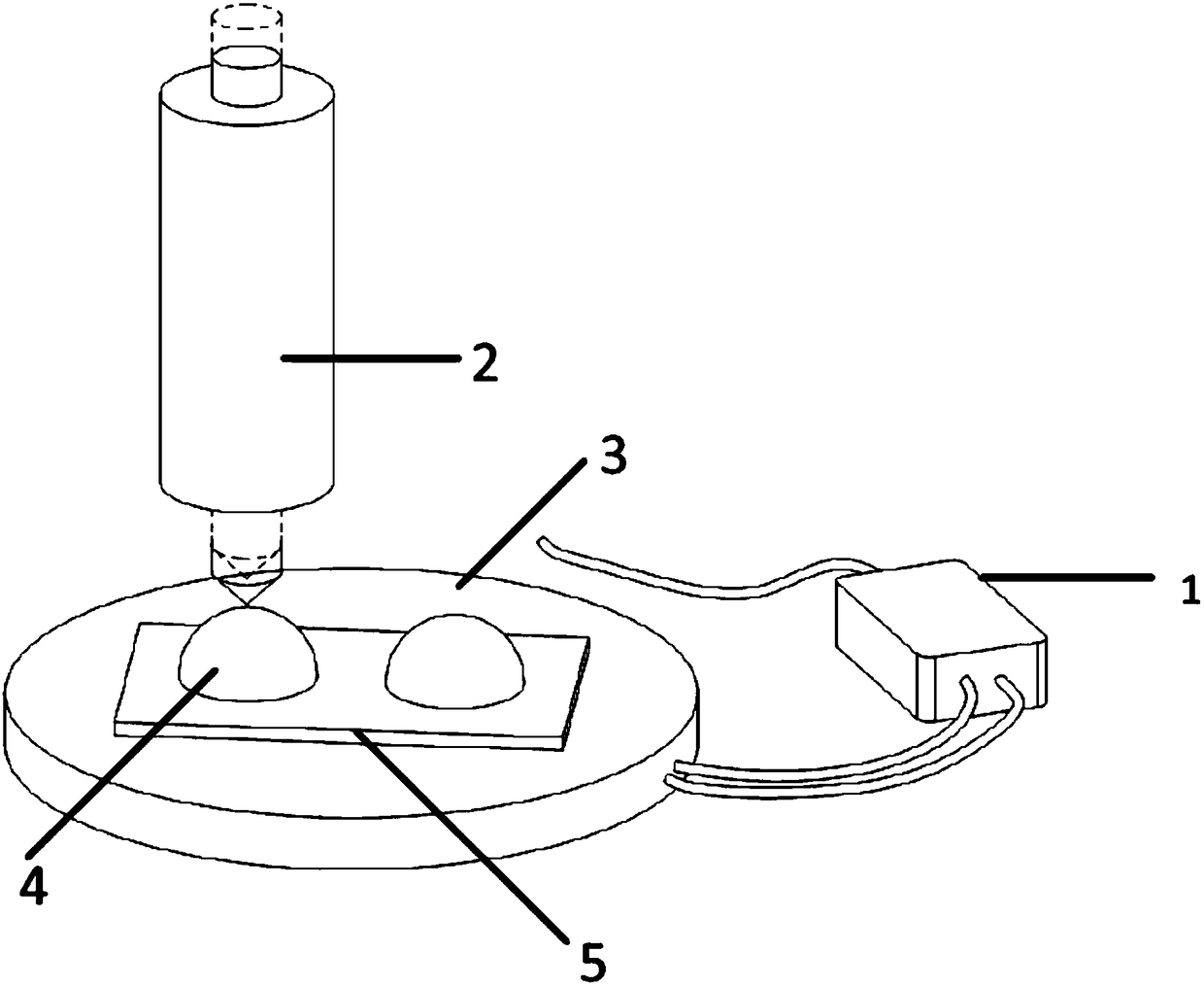 Liquid surface tension testing method based on mechanical vibration of liquid droplet