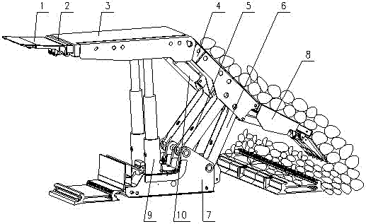 Two-column hydraulic support for large mining height top coal caving with three-stage top coal recovery device