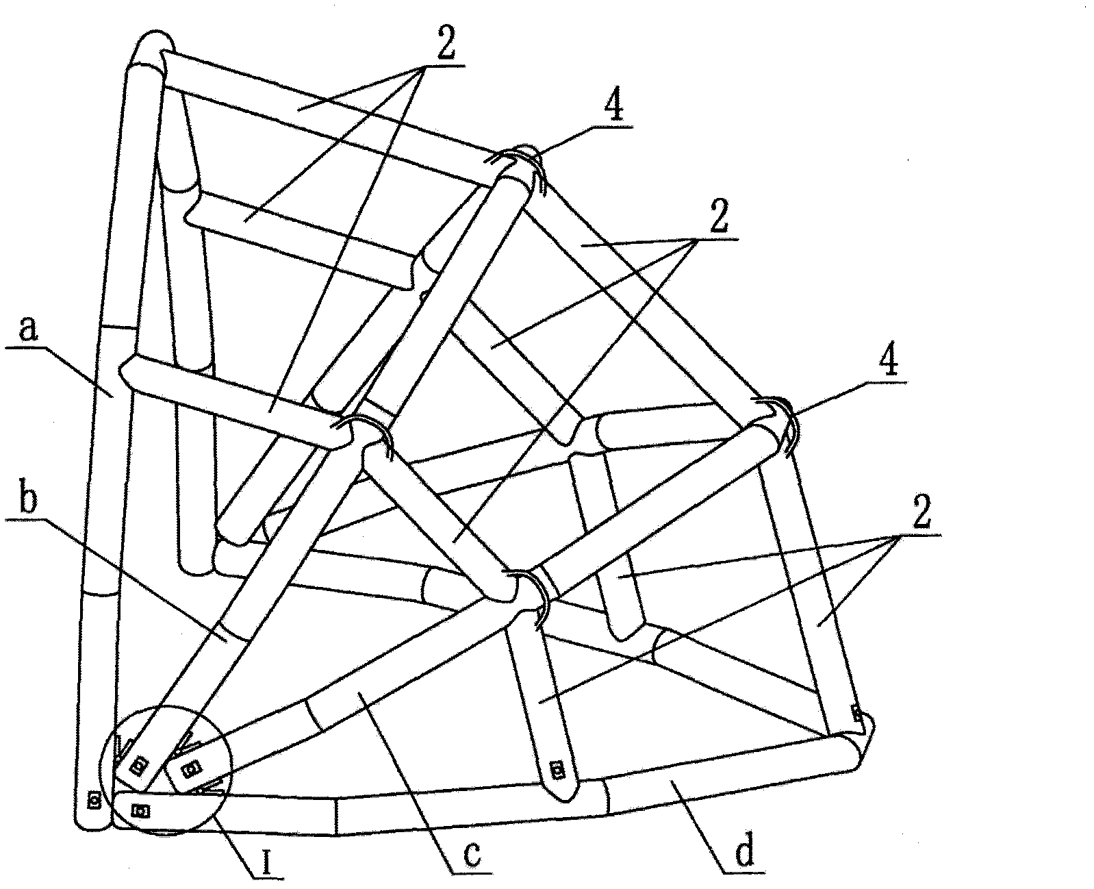 Folding air rib structure of inflatable tent