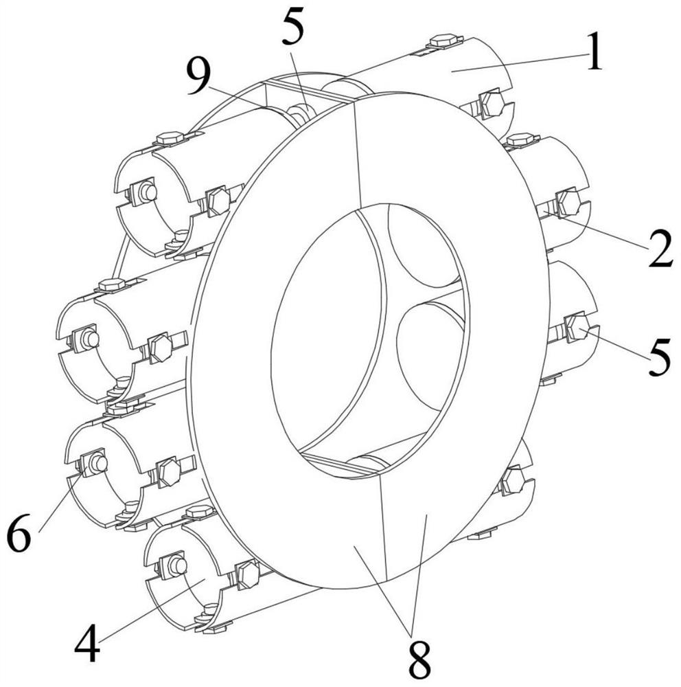Pipe hoop-shaped parallel broadband particle damper and design method thereof