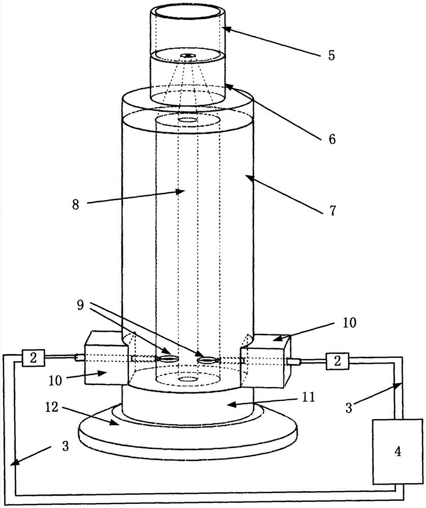 A microwave complex dielectric constant test system for high loss liquid and powder materials