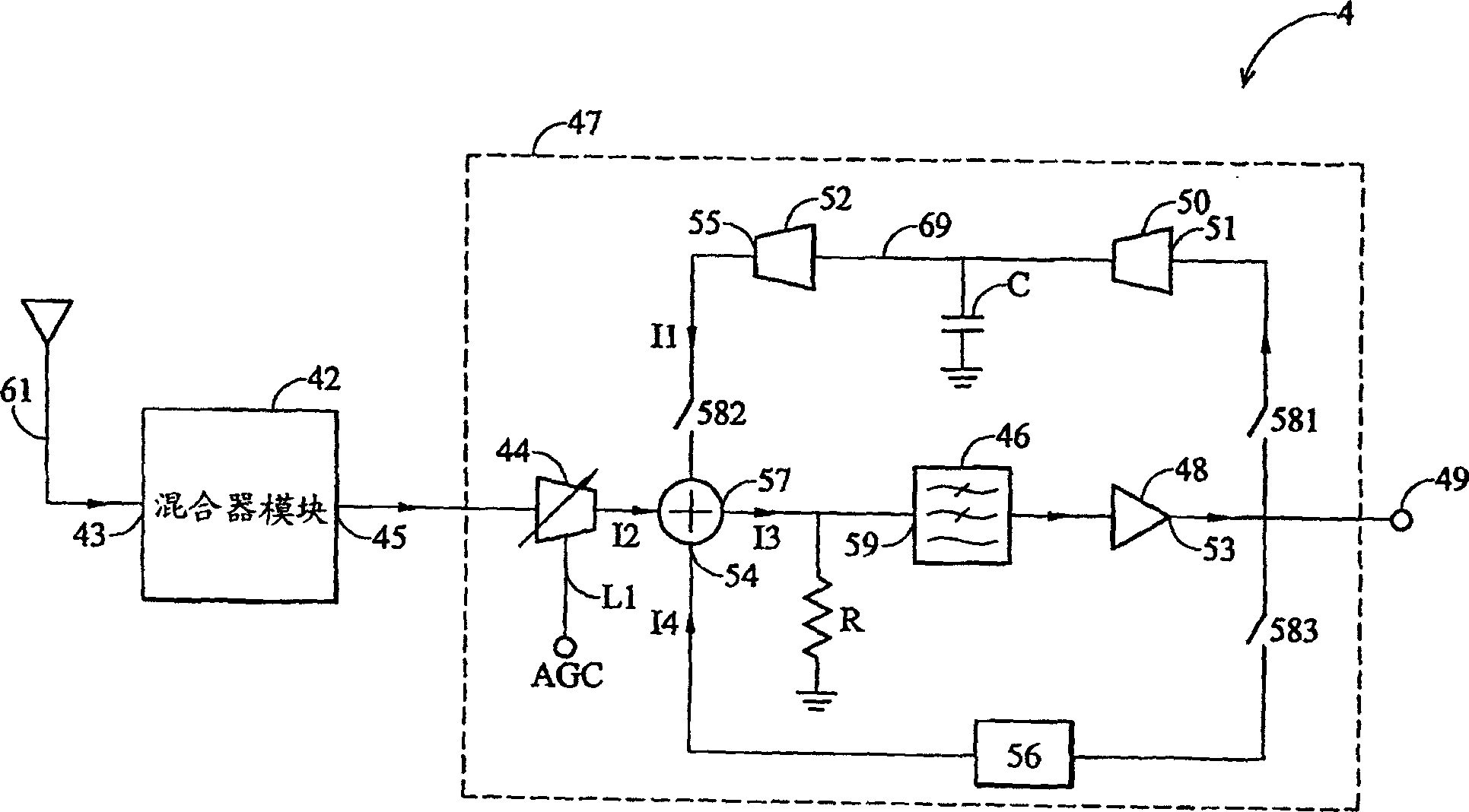 Direct conversion receiver with DC offset compensation function and its compensation method