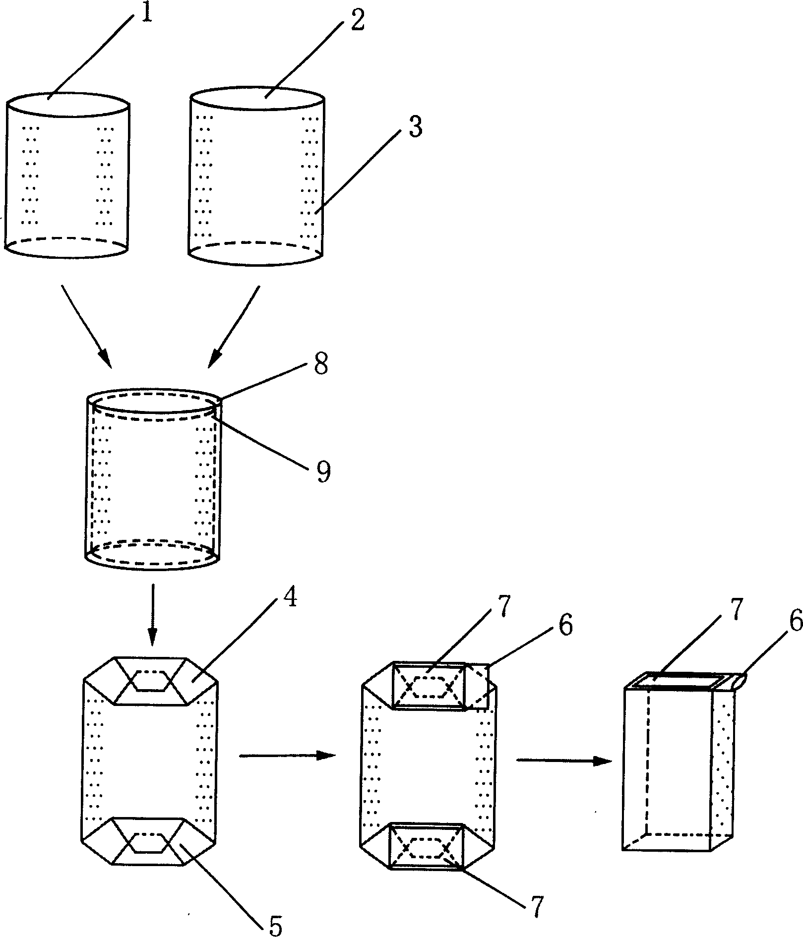 Polythene valve port bag and mfg method thereof