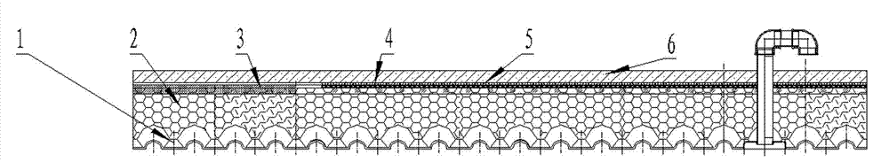 Heat insulation and water prevention integration building roof and construction method thereof