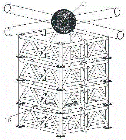 Overall jacking construction method for large-area bolt-sphere net rack