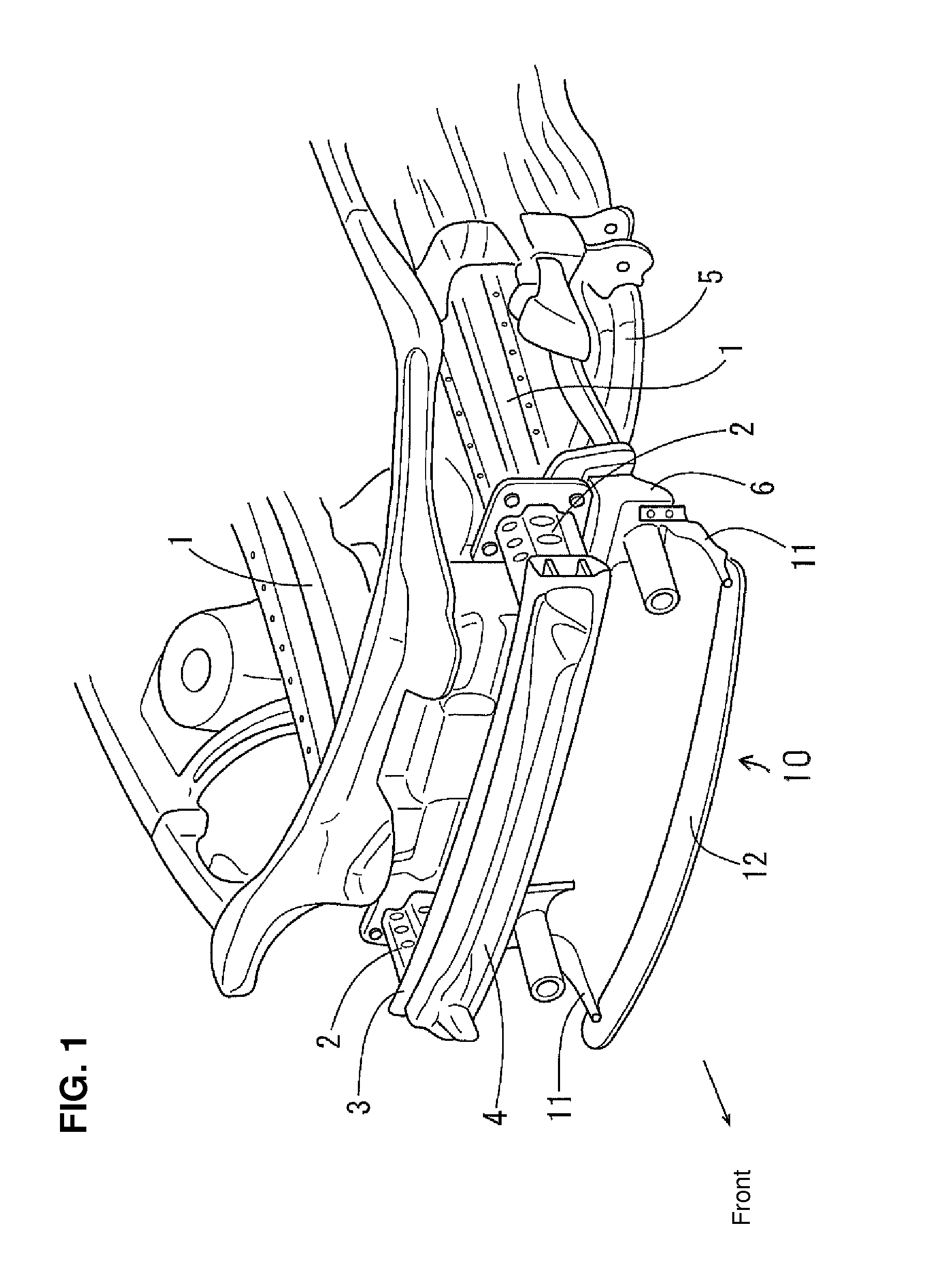 Vehicle-body front structure of vehicle