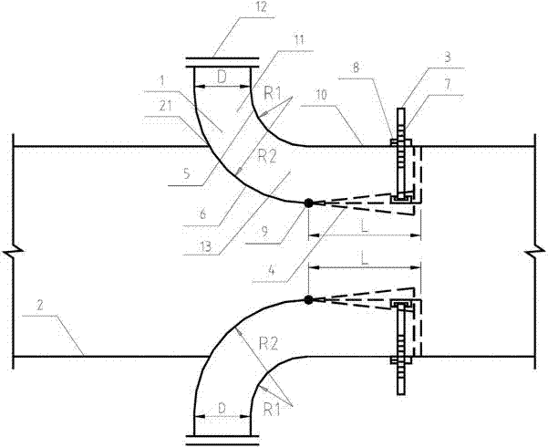 Adjustable uniform-air distributing device of air system