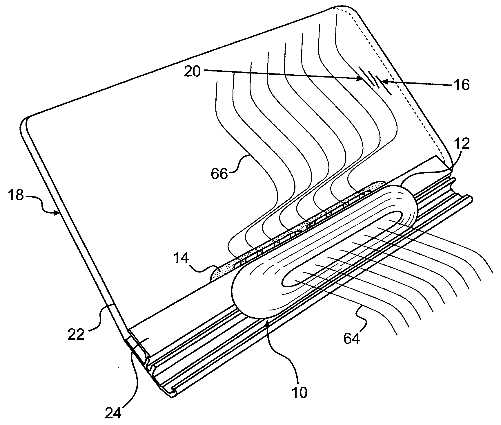 Boat windshield with vent structure