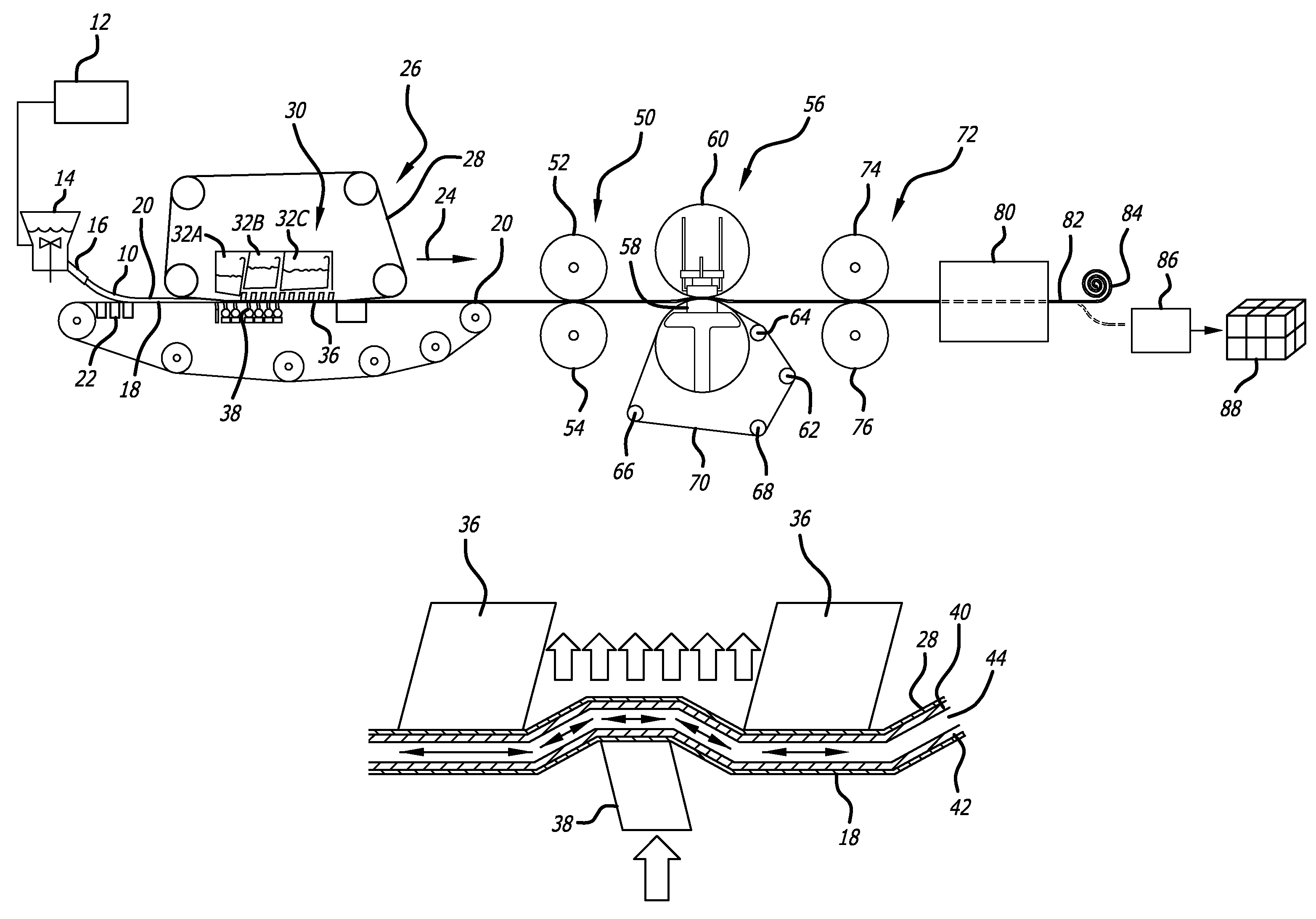 Methods and apparatus for forming fluff pulp sheets