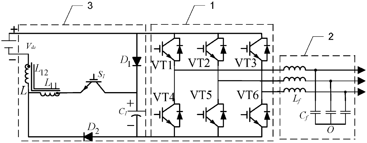 Gamma source inverter based on switch capacitor and modulation method