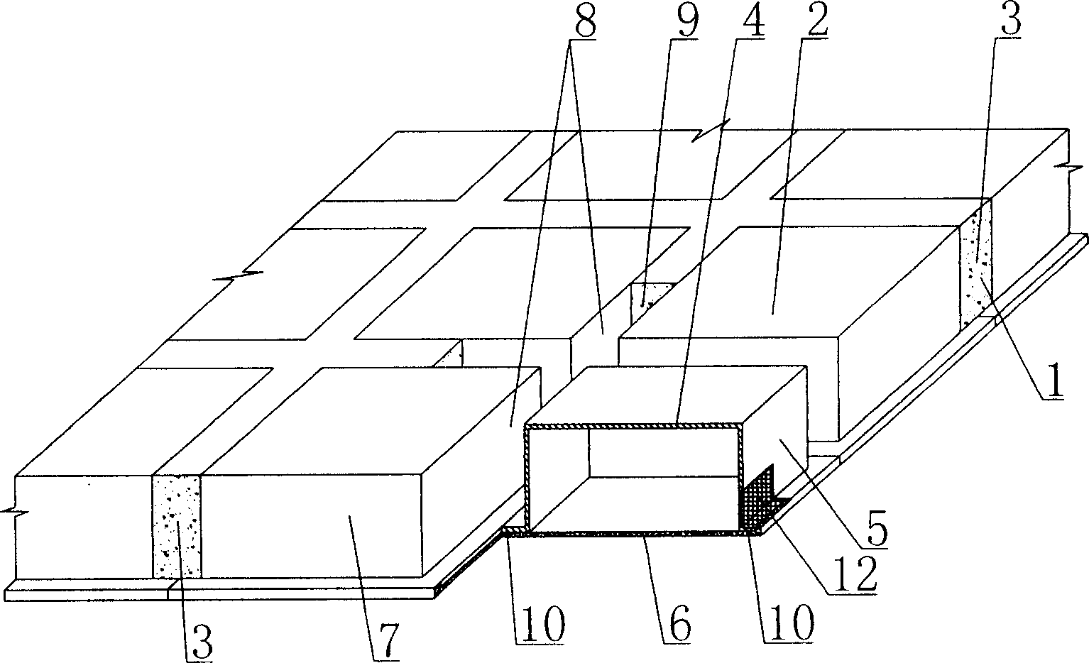 In-situ cast hollow concrete slab