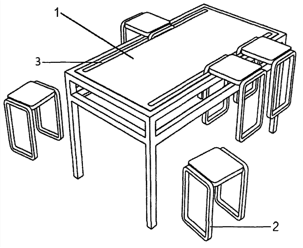 Table and stool assembly