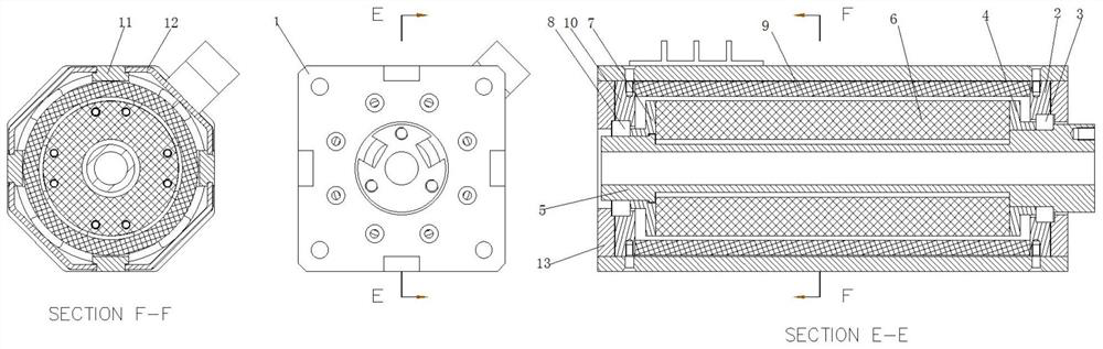 Wireless power transmission collector ring with compact structure