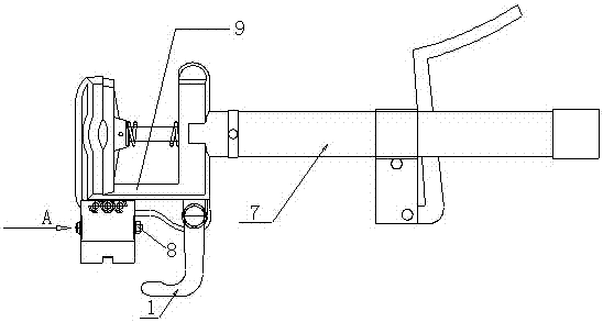 Anti-release quick-assemble-disassemble grounding wire used on circuit side of open type switch cabinet