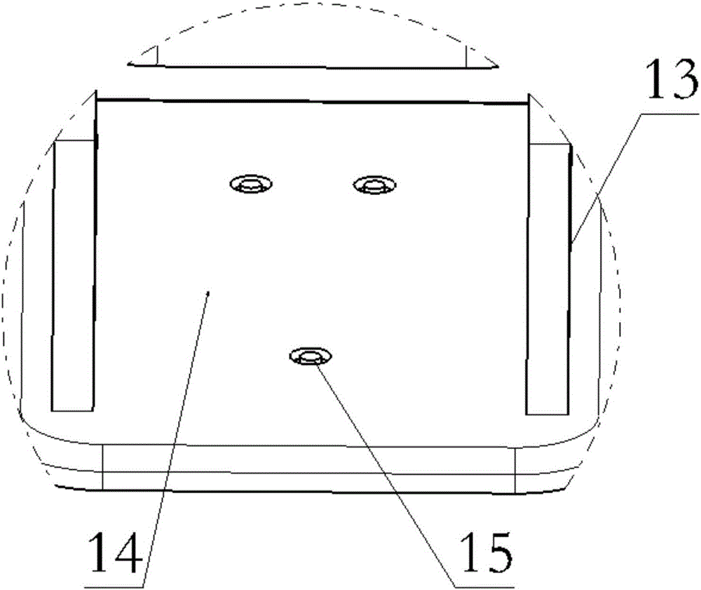 Square shredding device used for kitchen