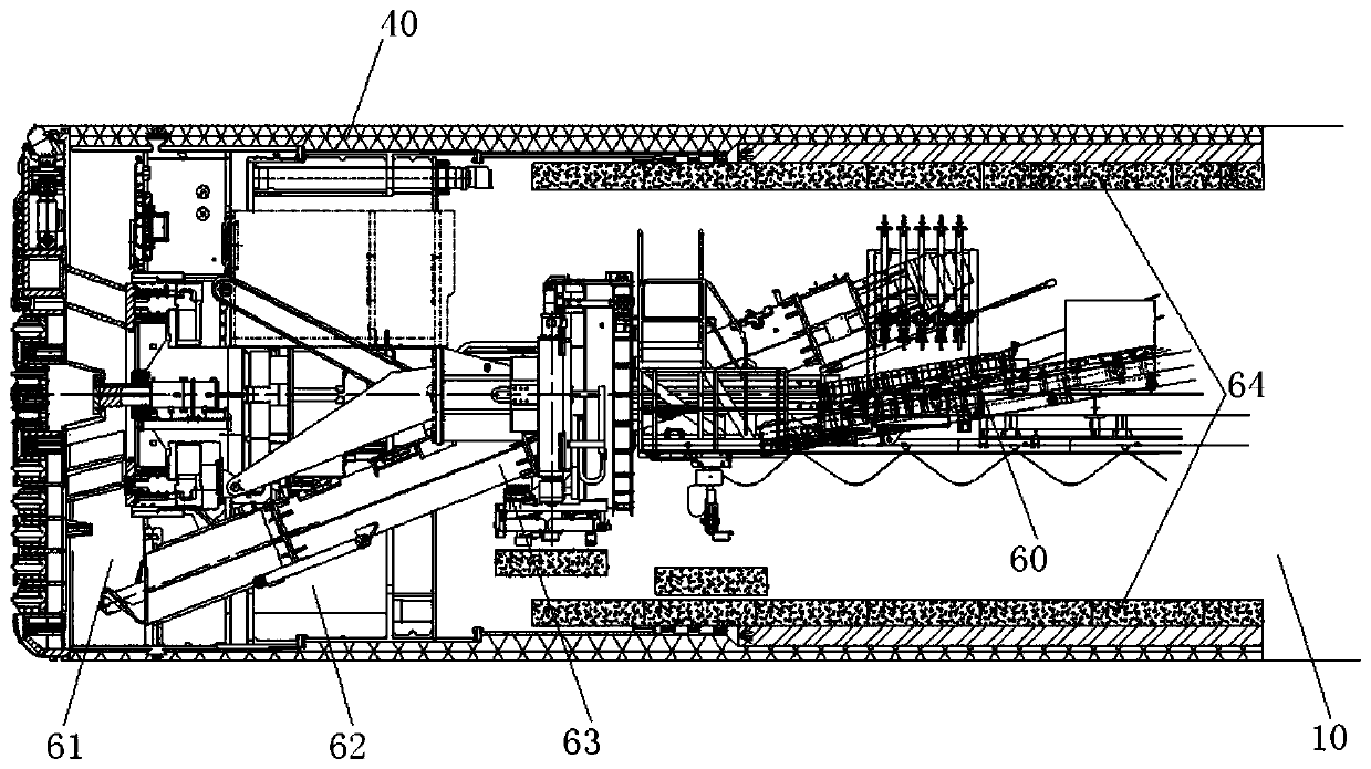 Water-rich disturbance sensitive stratum shield excavation grouting structure and construction method