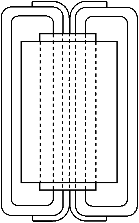 Heat dissipation method for intermediate frequency amorphous alloy shell type transformer