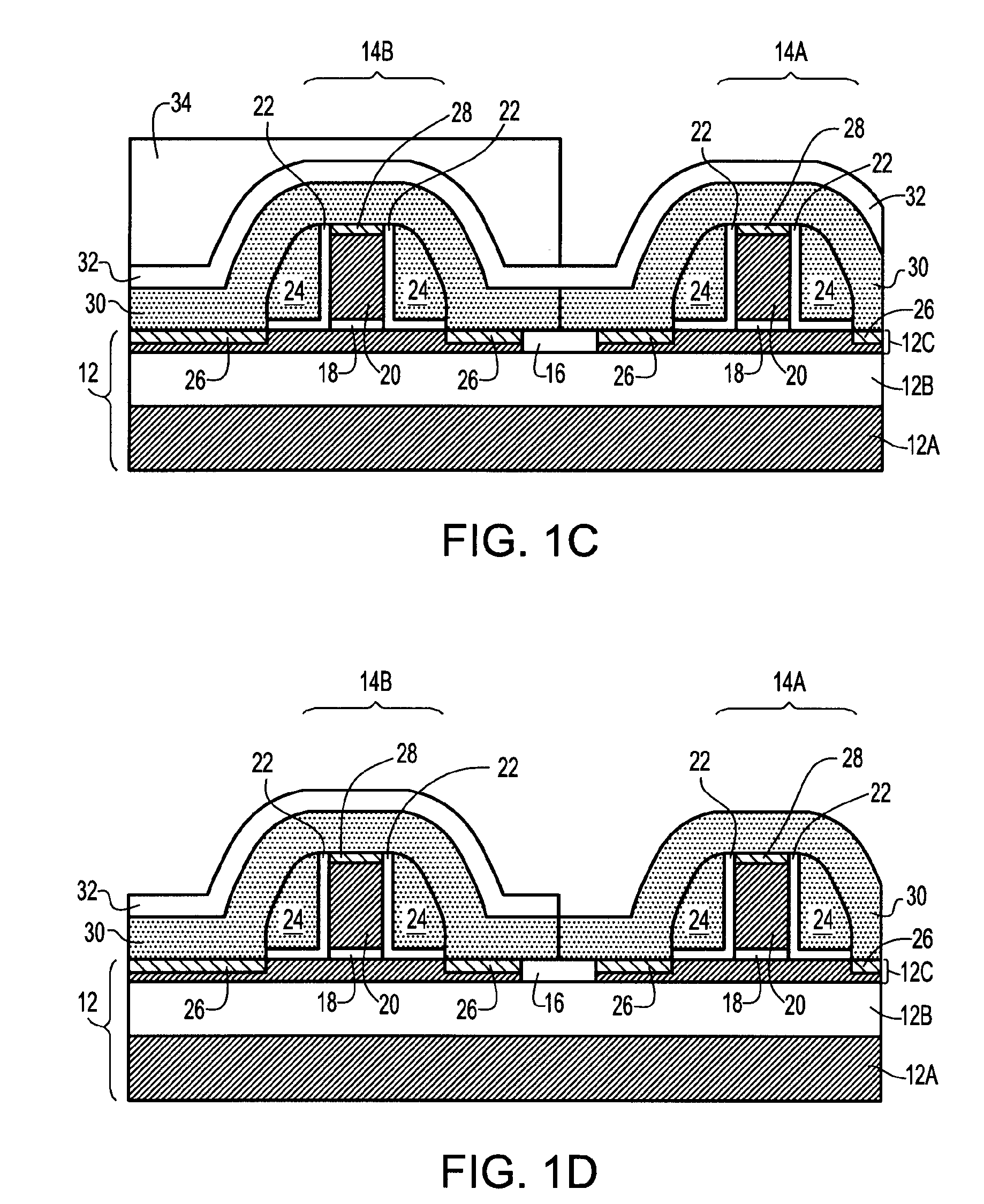 Structure and method to increase strain enhancement with spacerless fet and dual liner process