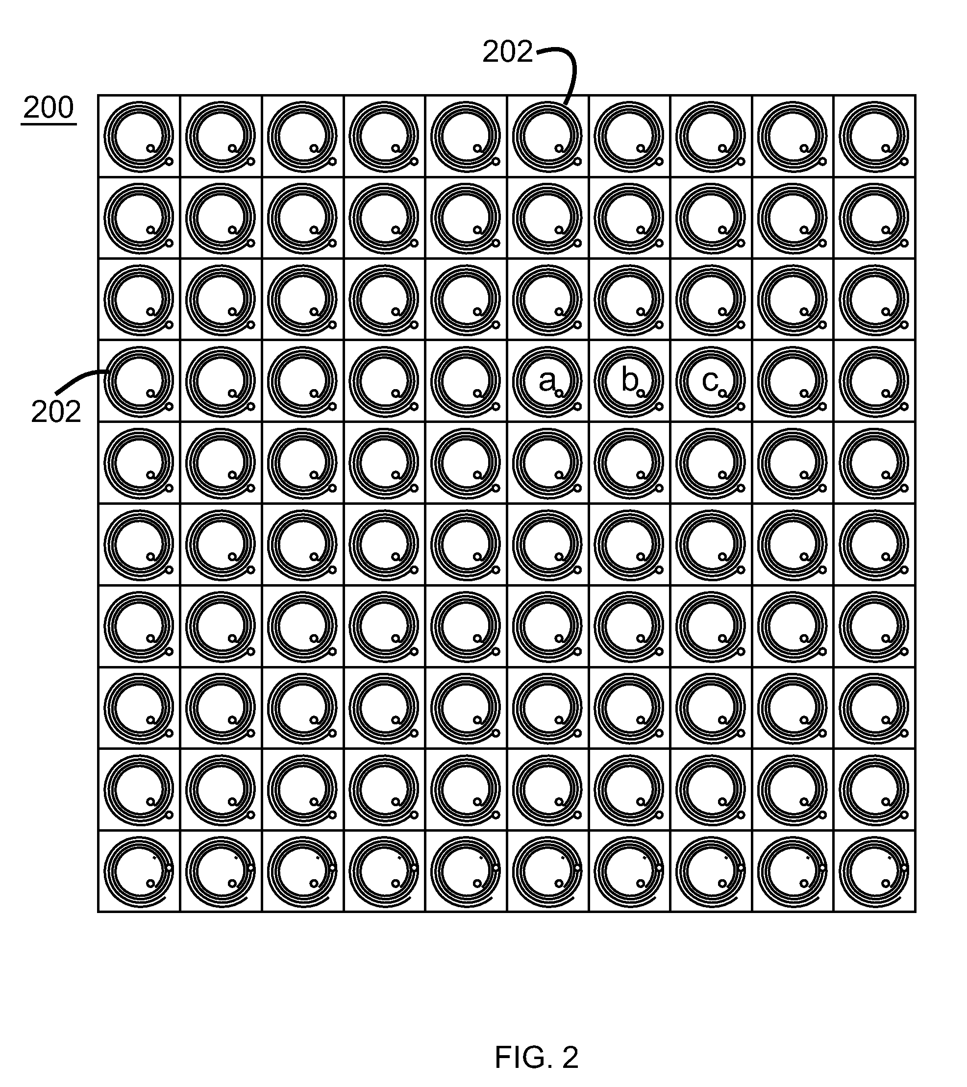 Two-dimensional antenna configuration