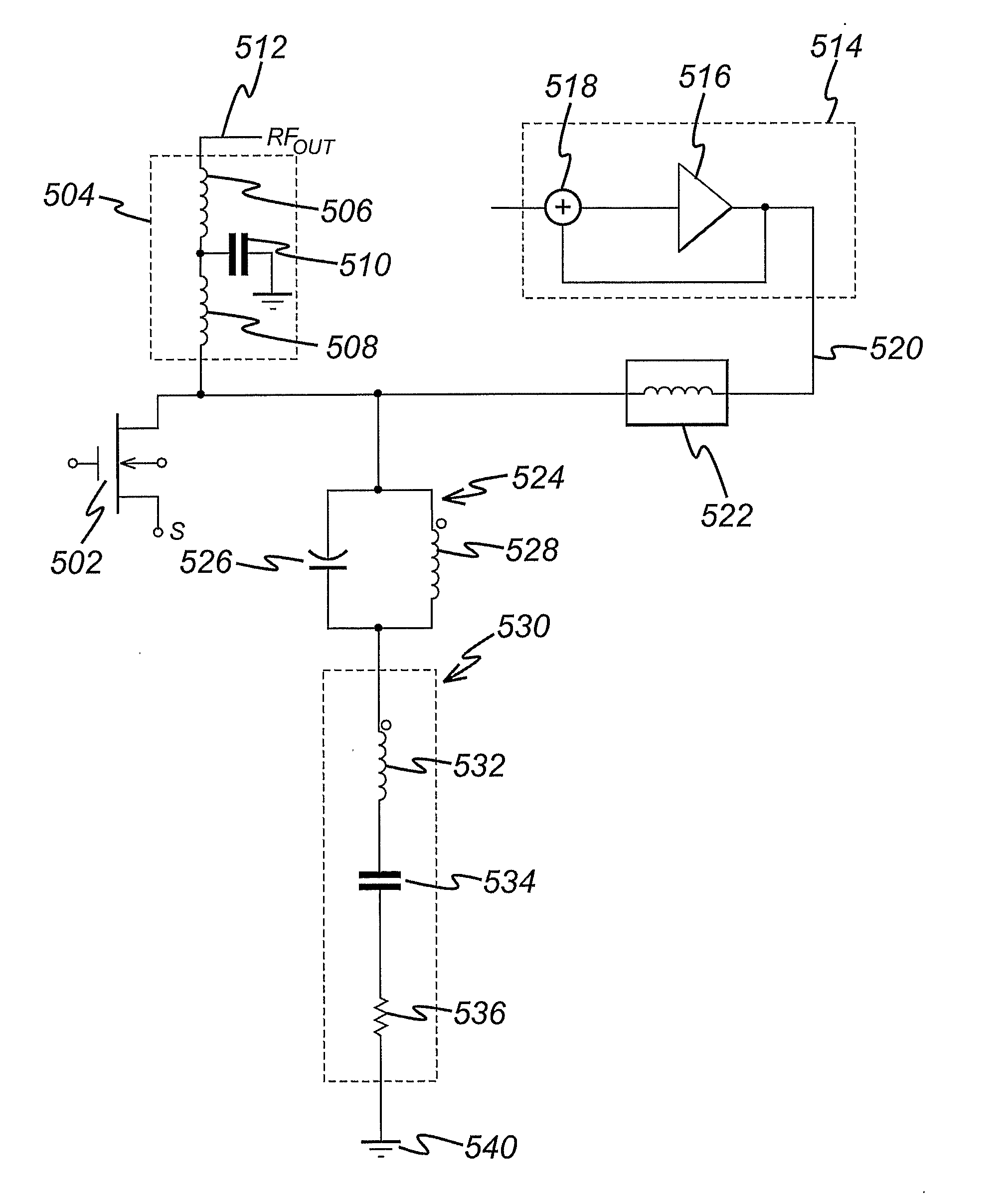Power Amplifier with Stabilising Network
