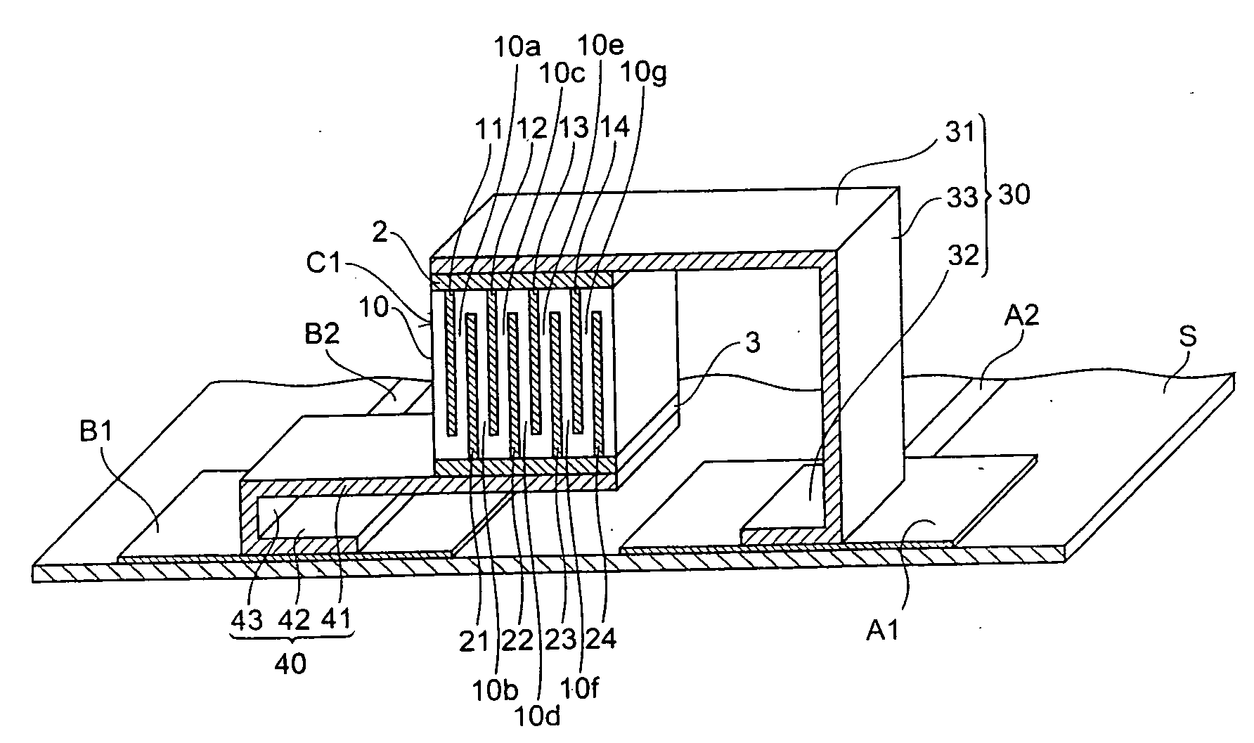 Ceramic capacitor mounting structure and ceramic capacitor