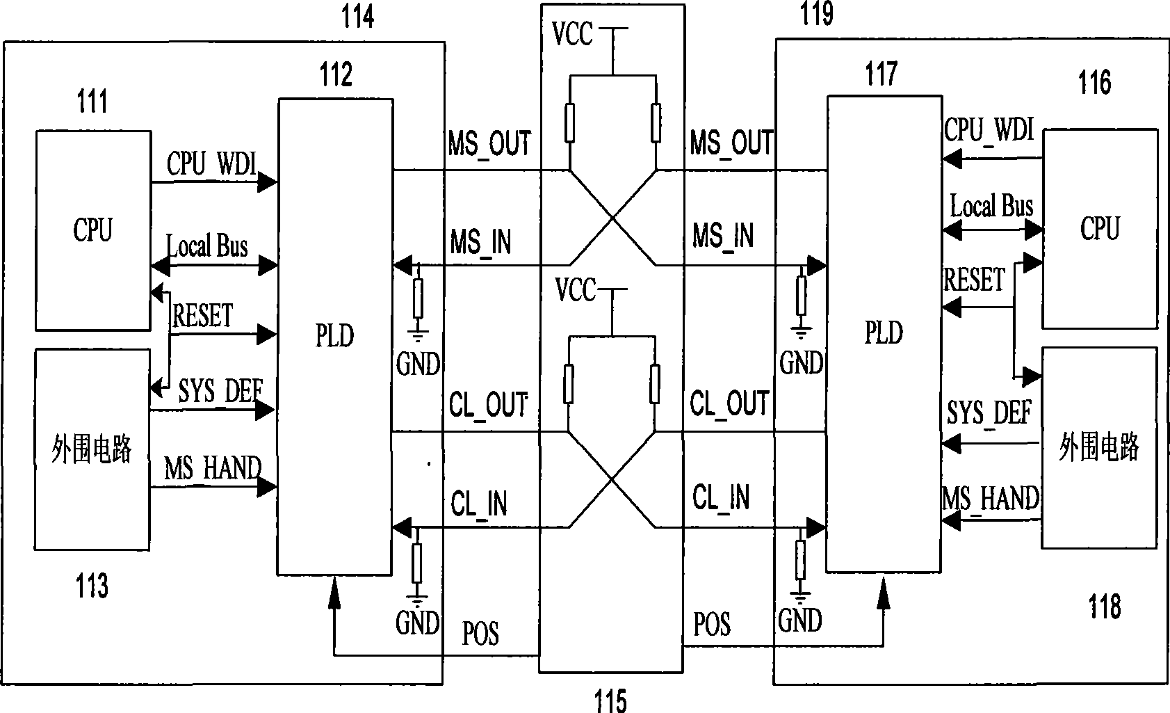 Primary and secondary switching device, and switching method using the same