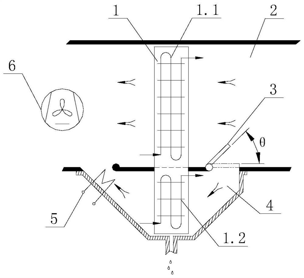 Double-air-duct evaporation adjusting device