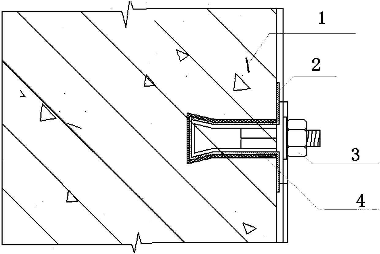 Reinforced structure, system and method of back-bolt type stone curtain wall mounting joint