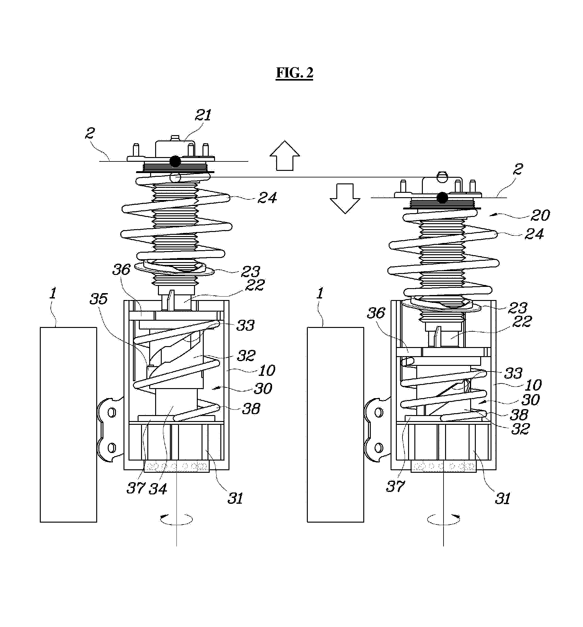 Electronic control suspension system for vehicles