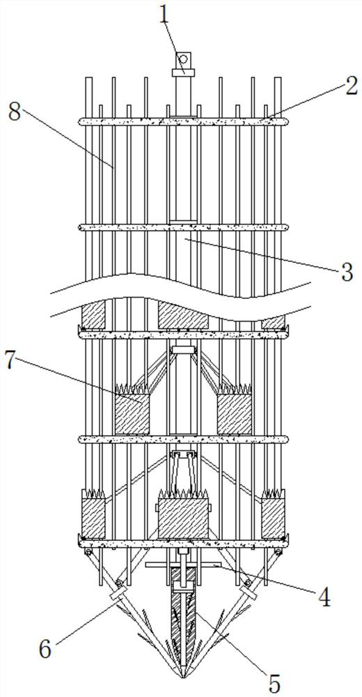 Expanded-base prestressed composite anchor cable uplift pile, preparation method and equipment