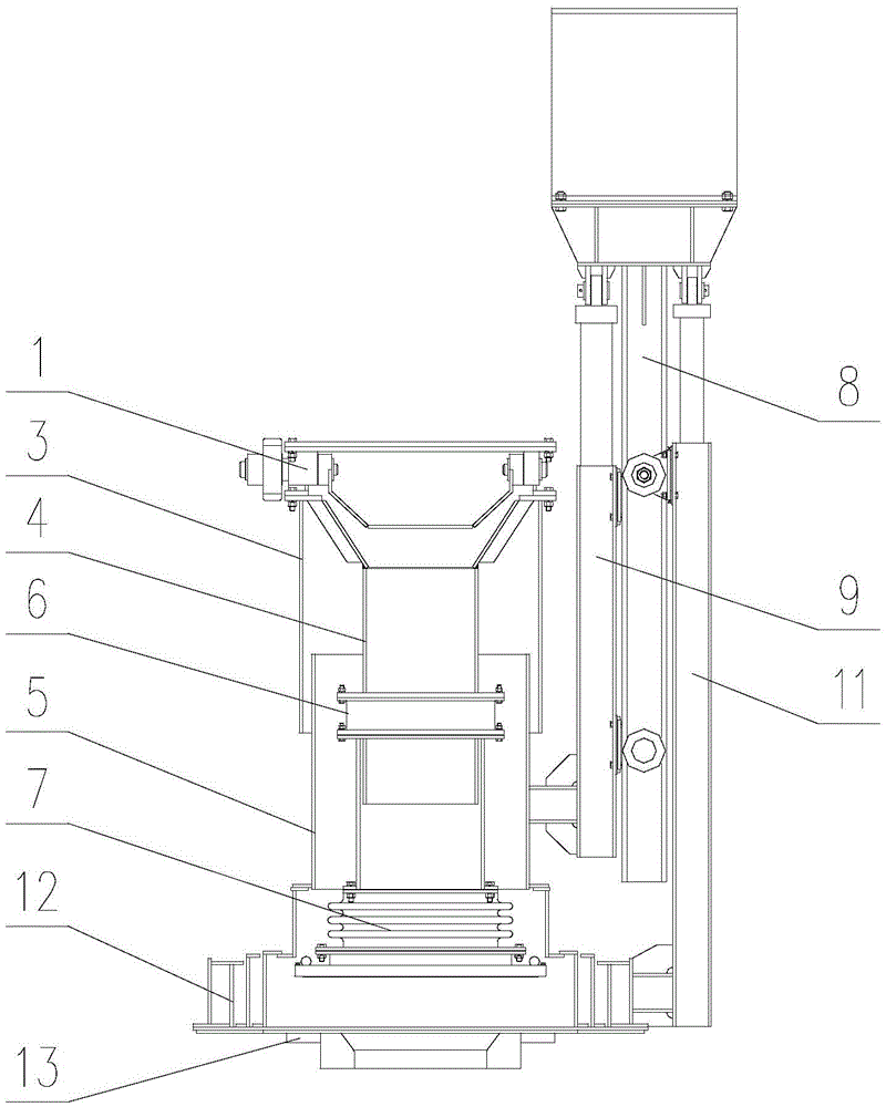 Top-loading coke oven smokeless coal charging device