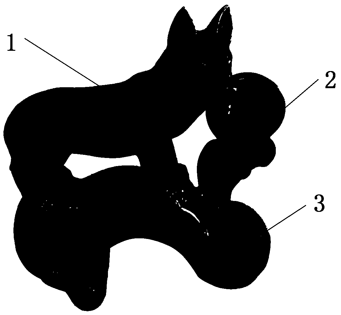 A method for manufacturing jun porcelain artware having a dog shape and a Chinese character 'Wang'