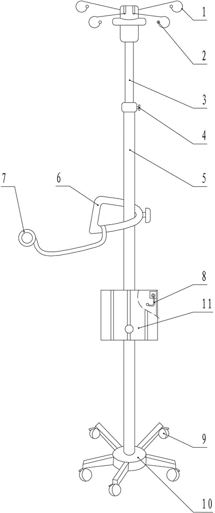 Postoperative rehabilitation auxiliary infusion rack