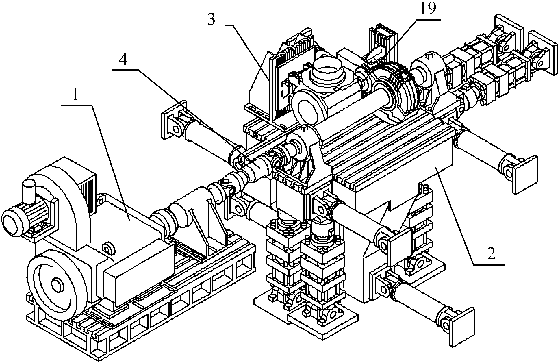 Reliability test bench of two-body six-dimensional vibration drive train assembly for high-speed motor train unit