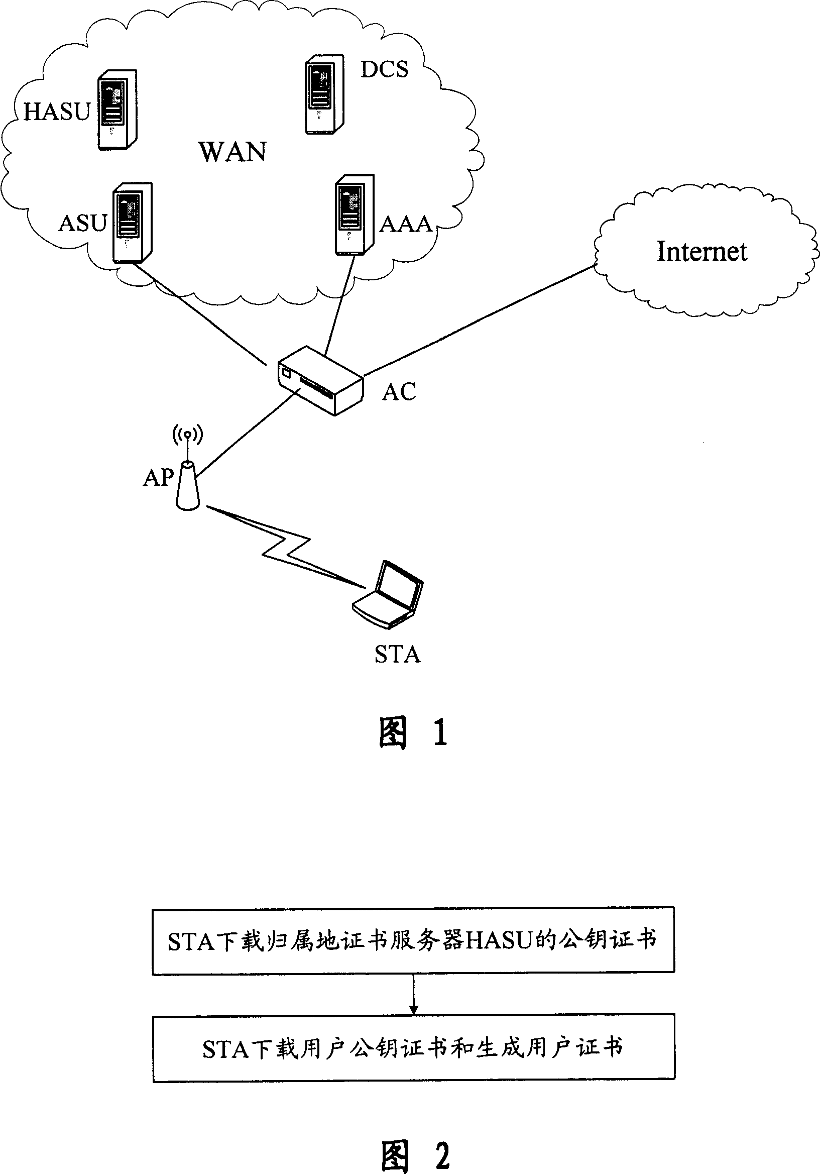 Network system and method for obtaining the public key certificate for WAPI