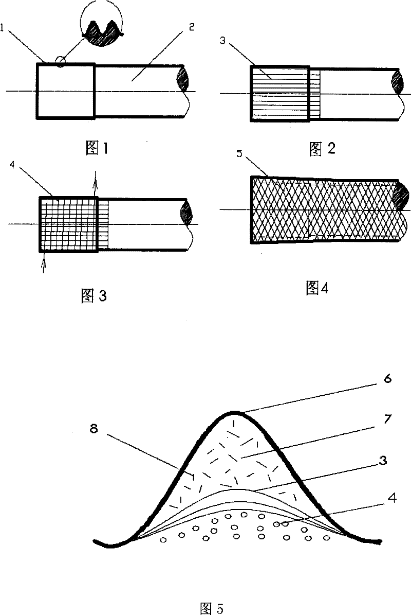 Method for forming internal threads of composite material