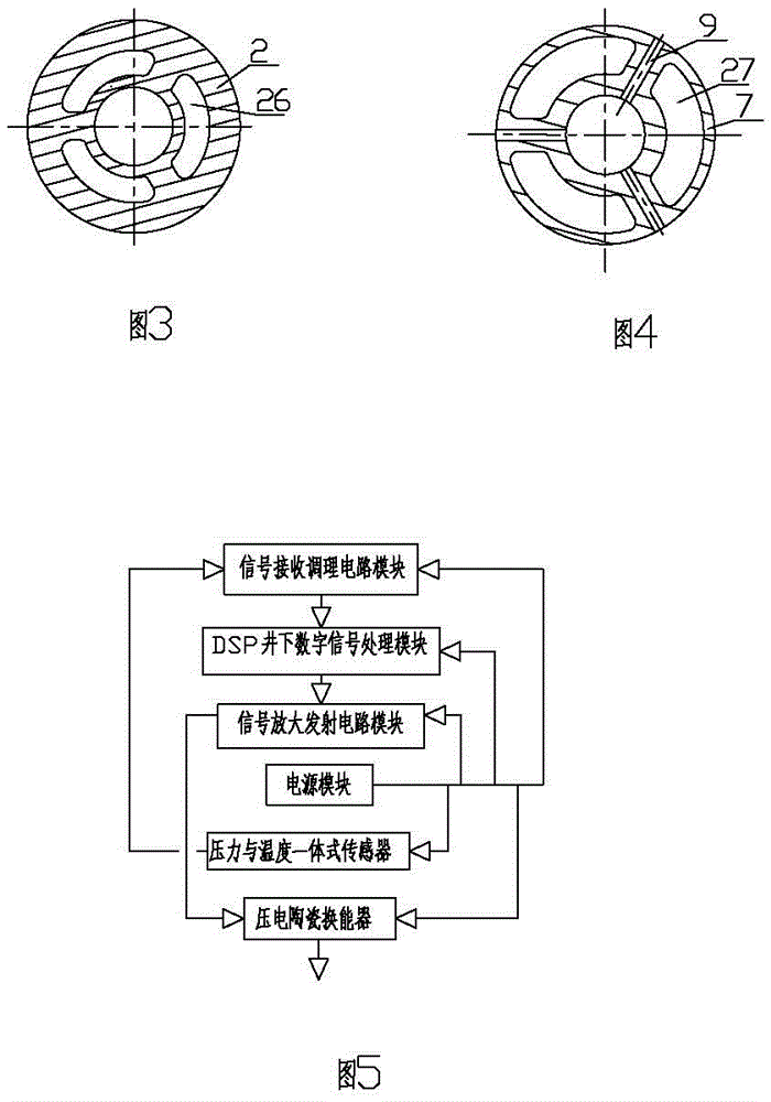 Device for sound wave transmission of while-drilling bottom pressure data and using method thereof