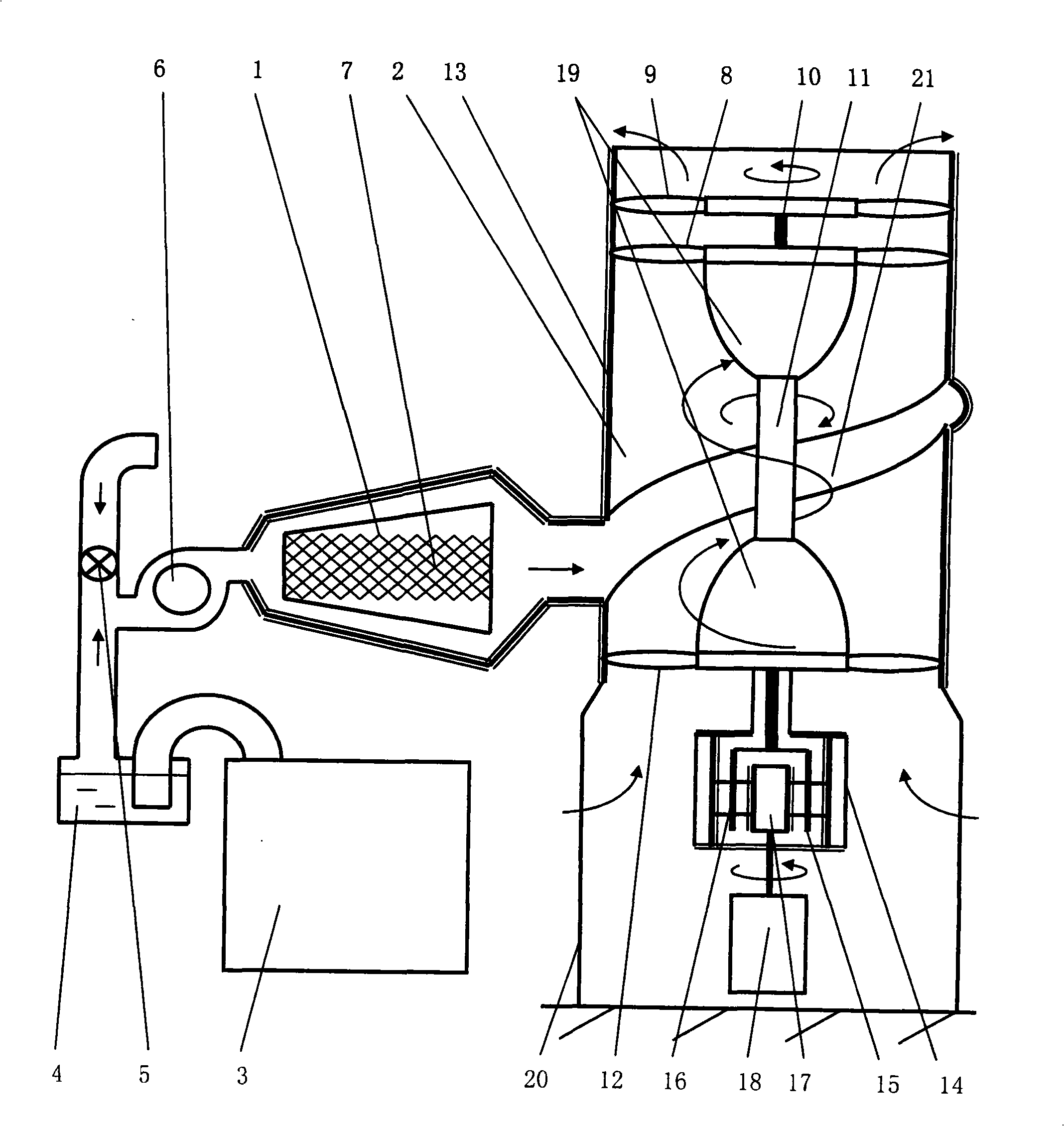 Yao type III low-grade gas externally heating type turbine engine