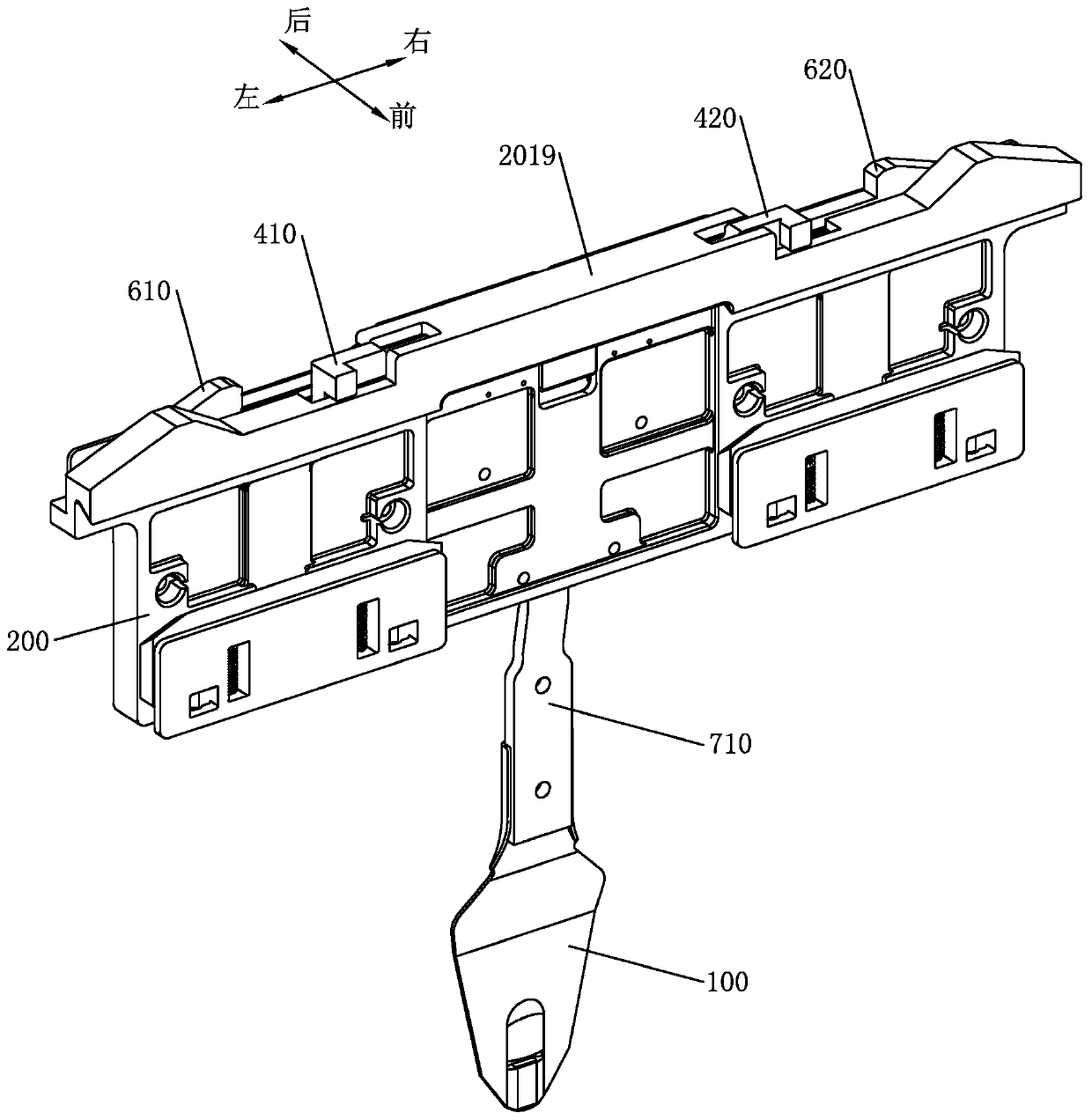 Weft-insertion yarn carrier device for flat knitting machine