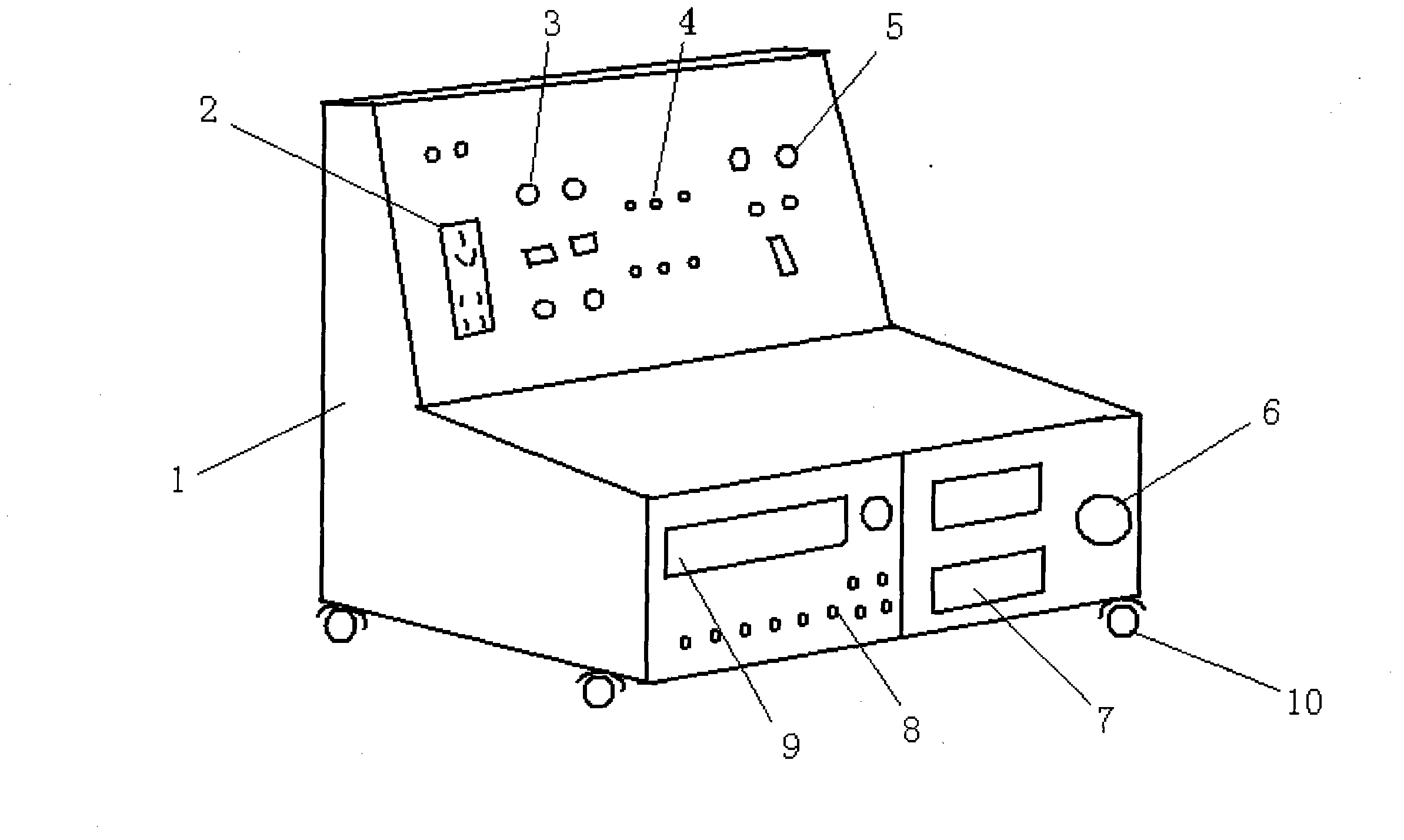 Movable integrated test table for vacuum explosion-proof switch