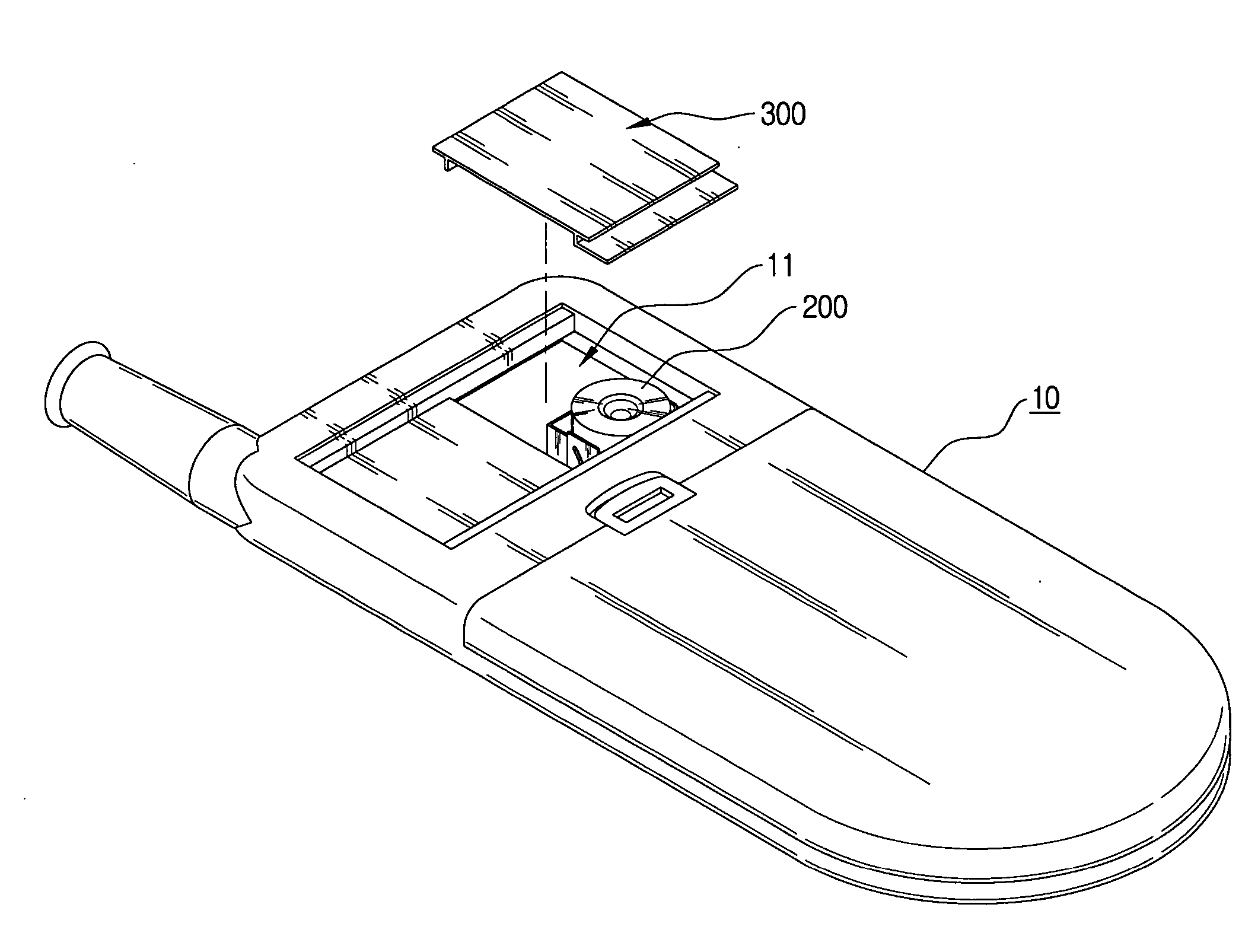 Mobile communication terminal having selectively exposed camera