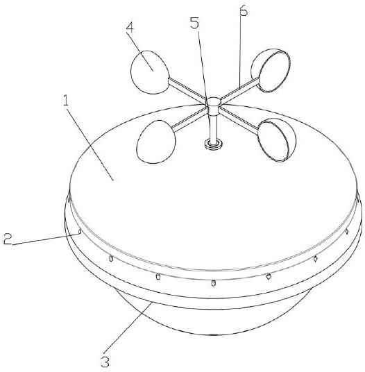 Waterproof shell for hydrogen energy battery street lamp