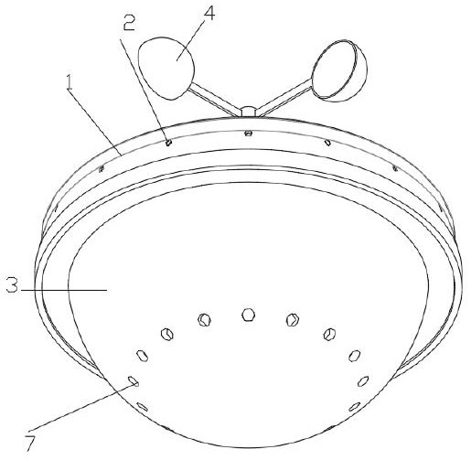 Waterproof shell for hydrogen energy battery street lamp