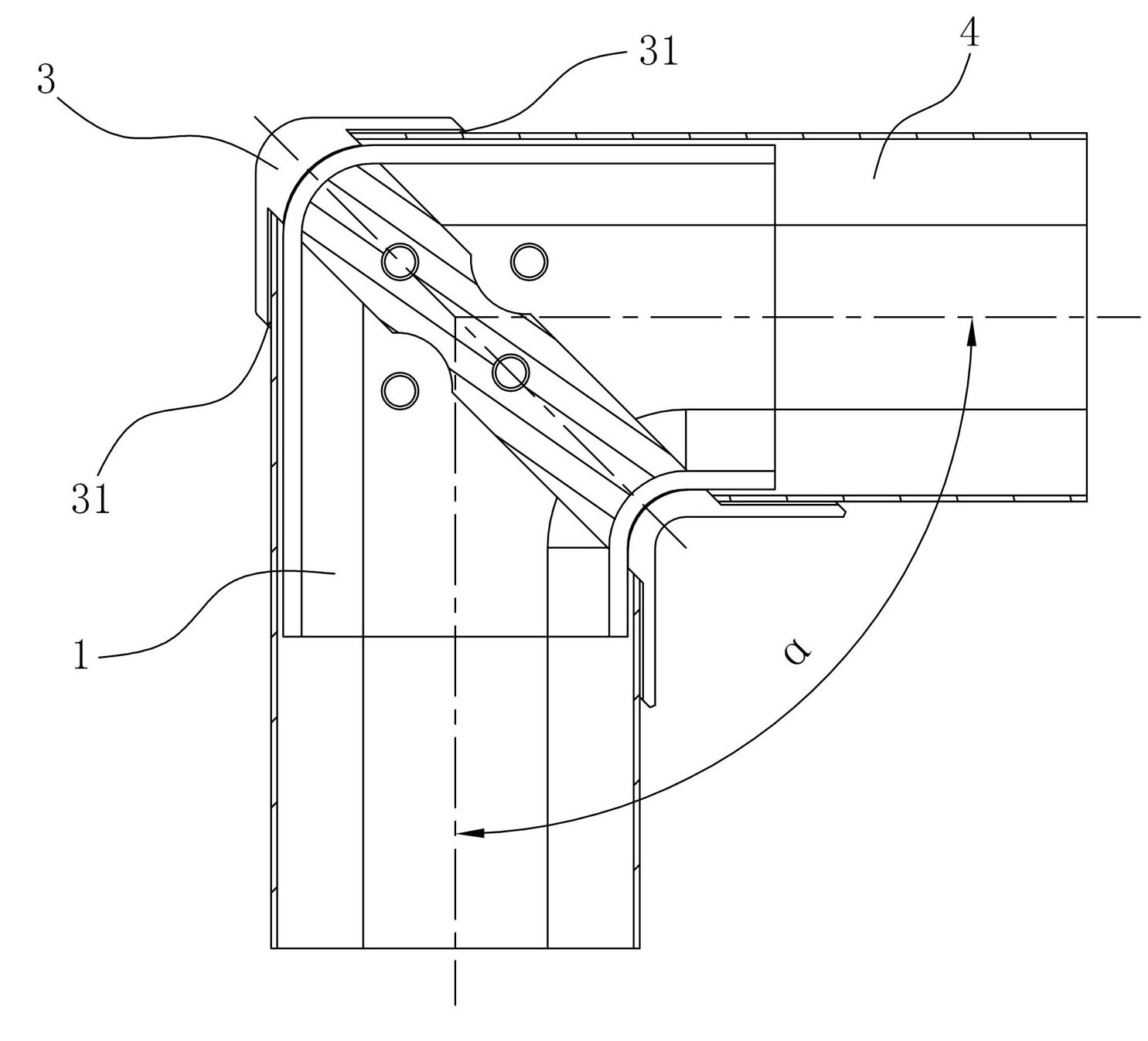 Face pipe connecting component