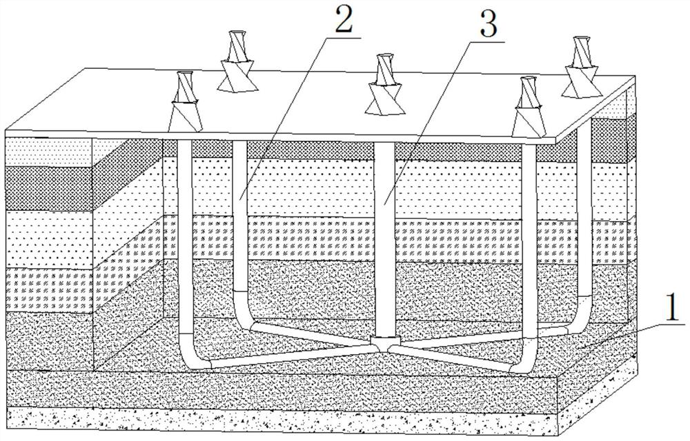 Underground in-situ fluidized mining method for deep coal resources